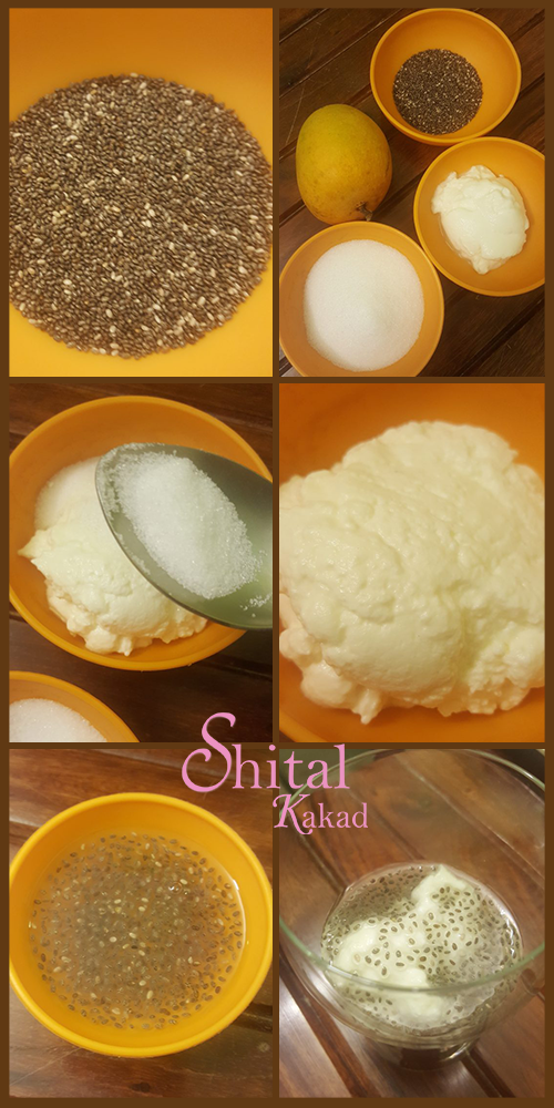 ingredient for mango chia pudding